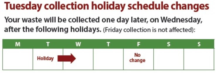 Thanksgiving Holiday Collection Schedule - October 8Th